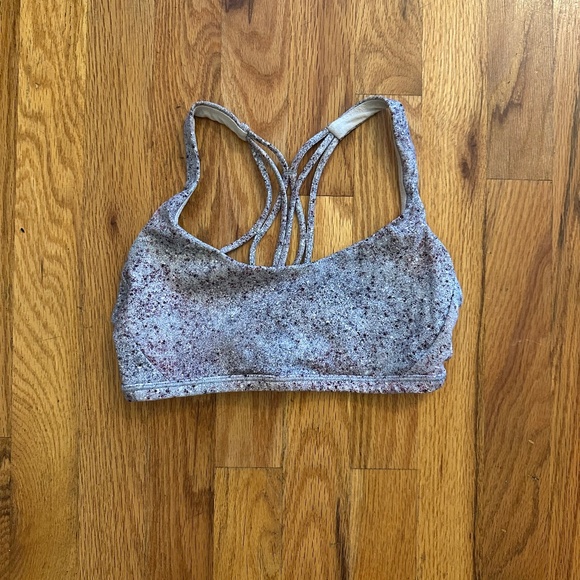 lululemon athletica Other - Lululemon Free to Be Wild Bra – Size 4 – Speckled Grey/Burgundy Print